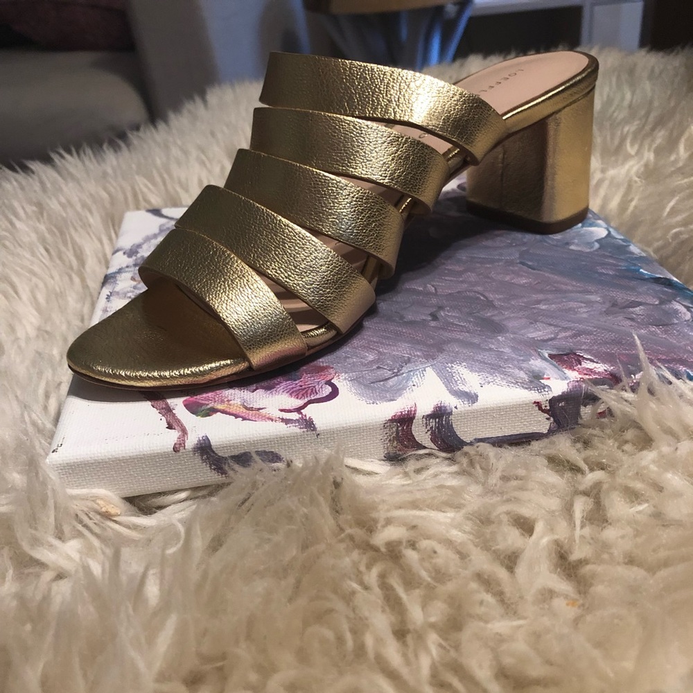 Loeffler Randall Gold heels size 6